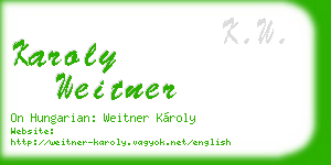 karoly weitner business card